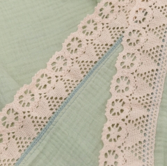 Custom pastel mint softened baby swaddle blanket