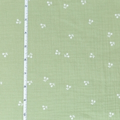 Wholesale lightweight soft comfortable custom screen printing organic muslin cotton gauze fabric for baby